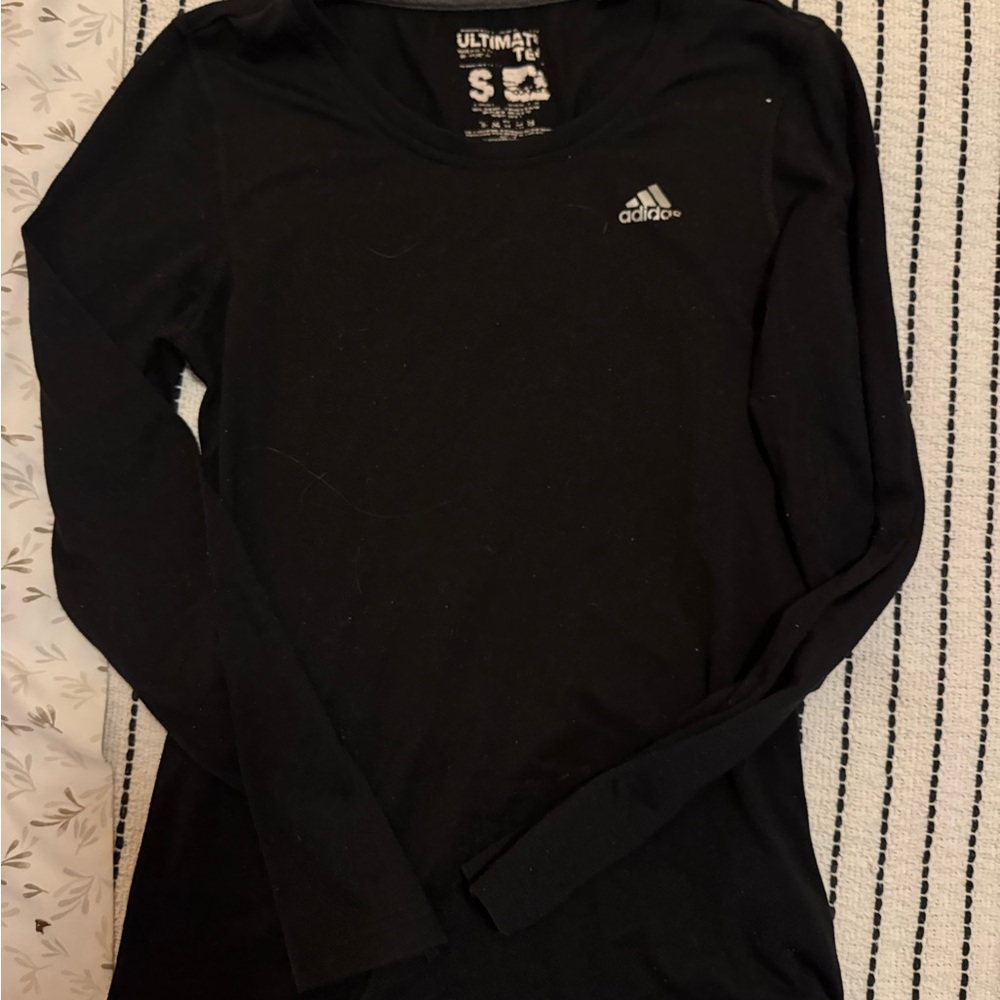 Adidas Black Performance Long Sleeve Tee